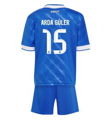 Real Madrid Arda Guler #15 Tredjetrøje Børn 2025-26 Kortærmet (+ Korte bukser)